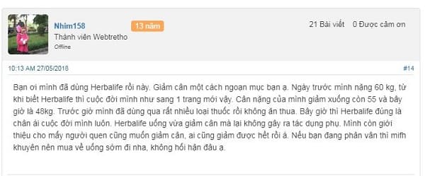 Trà giảm cân Herbalife có tốt không?